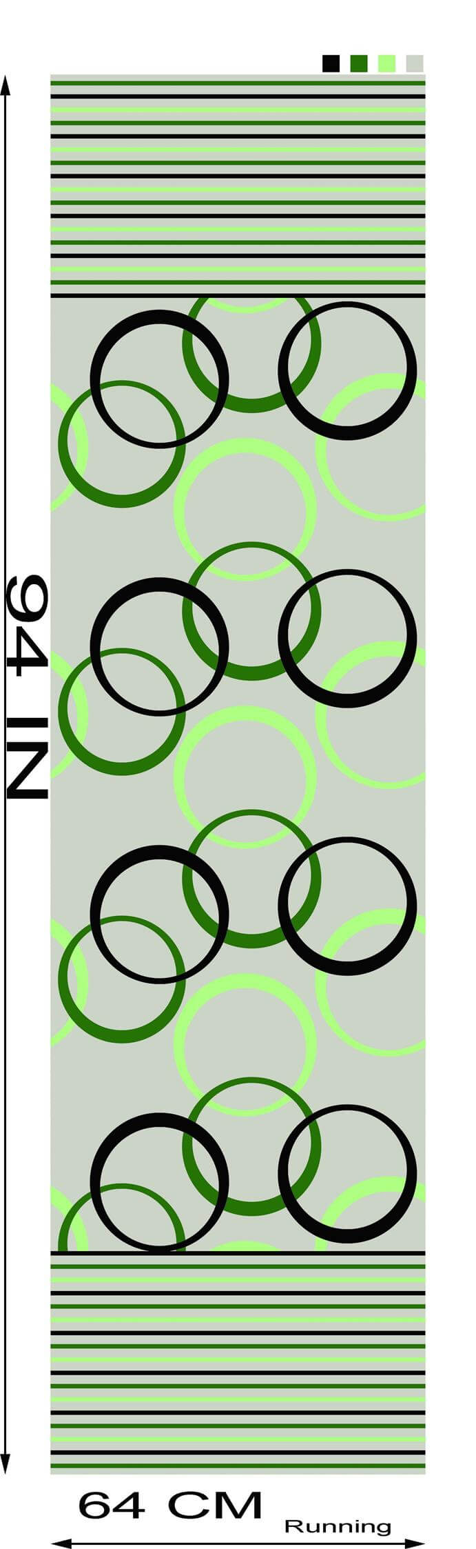 WIPL PN 07 - GREEN CIRCLE WITH STRIPED BORDER | Winners Industries